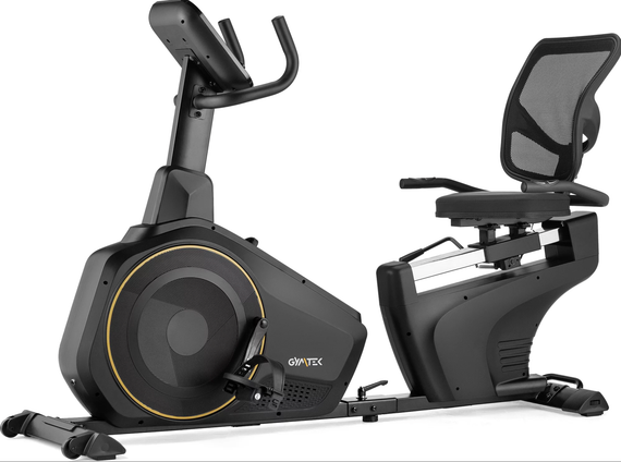 Горизонтальний велотренажер Gymtek XBR6000 електромагнітний золотистий | Зображення 3