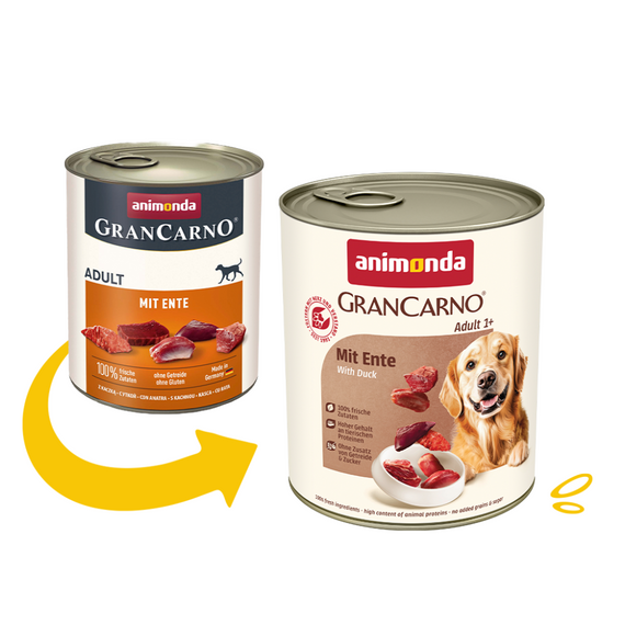 Корм вологий GranCarno Adult with Duck для дорослих собак з качкою 800 г | Зображення 1
