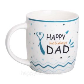 Кружка фарфоровая с надписями 450 (мл) Happy holidays dad RX-N240278HD