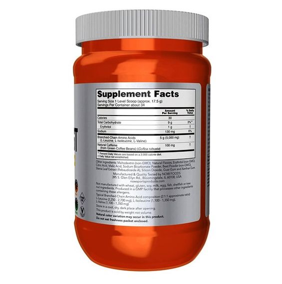 Амінокислота BCAA NOW Foods BCAA Big 6 Powder 600 g /33 servings/ Tropical Punch | Зображення 1