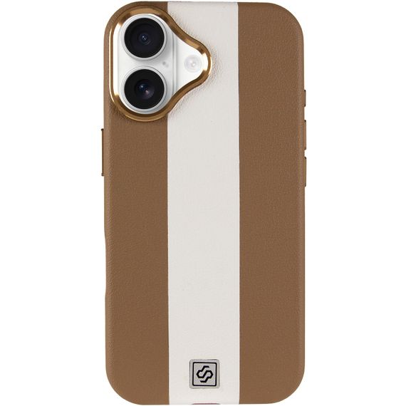 Шкіряний чохол Rally with Magnetic Fit для Apple iPhone 17 (6.3") Beige / White | Зображення 2