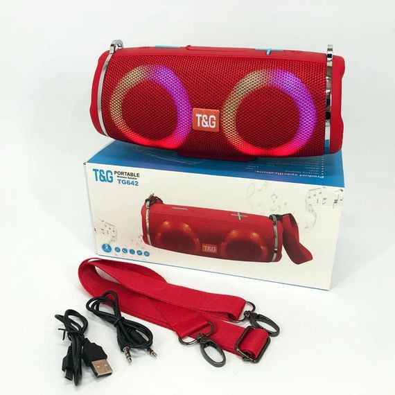 Колонка портативна Bluetooth T&G TG642 red червона | Зображення 1