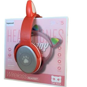 Бездротові навушники Bluetooth з котячими вушками LED SP-25 Червоні