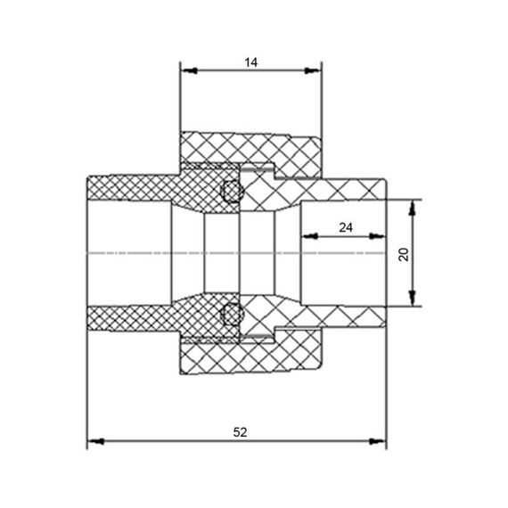 Муфта PPR Blue Ocean 20 универсальная | Зображення 1
