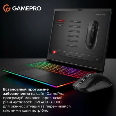 Мышка GamePro Genesis Winner Wireless/Bluetooth/USB Black (GM079B) | Зображення 2