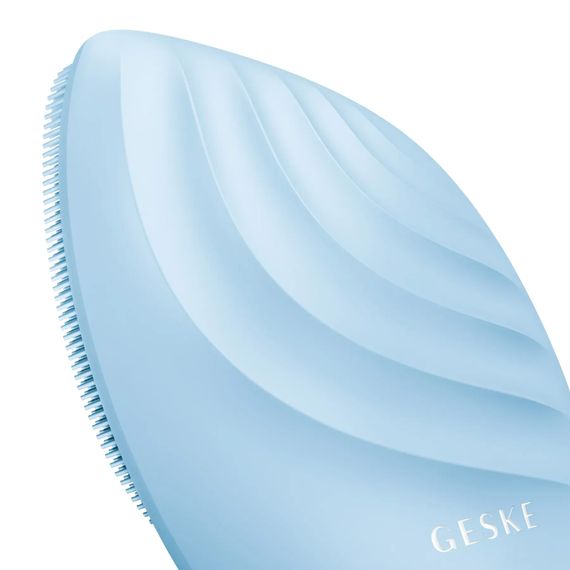 Электронная ультразвуковая щетка для лица GESKE Sonic Facial Brush 5в1 gray, Голубой | Зображення 4