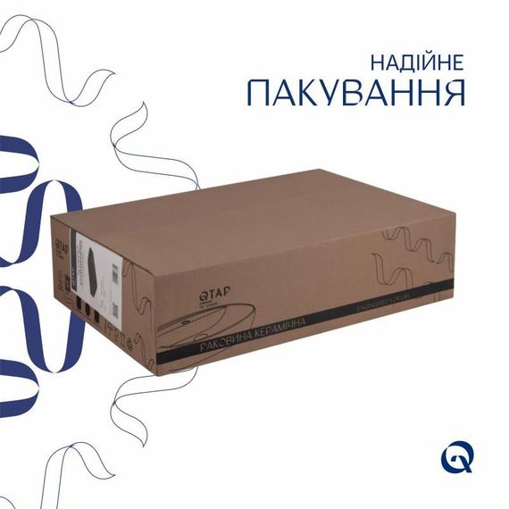 Комплект Qtap Scorpio: Раковина накладна прямокутна 550х390х120 мм Matt Black + Донний клапан PU03 | Зображення 4