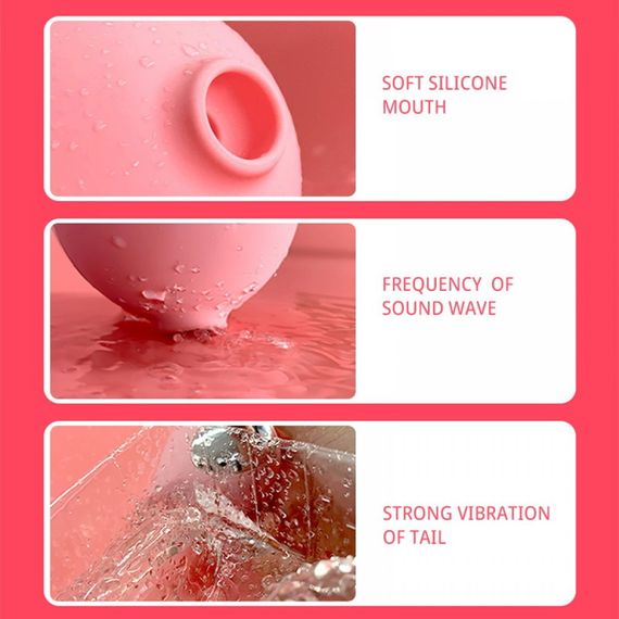 Вакуумний стимулятор клітора RACHEL Vibrating & Sucking Fish USB 9 functions, Blue Sex Aura | Зображення 7