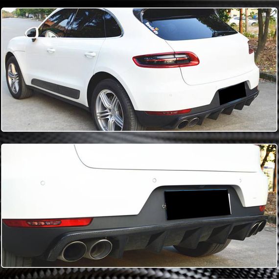 Диффузор заднего бампера V1 (2014-2021, Карбон) для Porsche Macan | Зображення 2