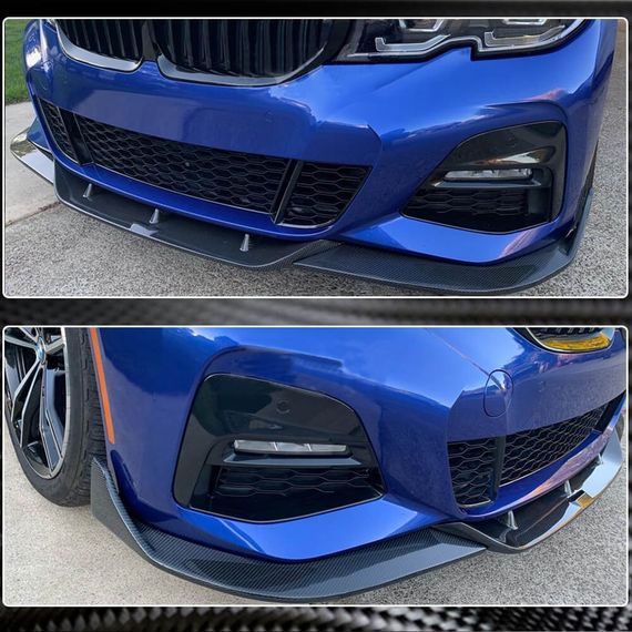 Накладка на передній бампер Lip PD-Style (для M-Sport 2018-2022, Карбон) для BMW 3 серія G20/21 2018- рр | Зображення 2
