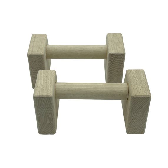 Паралетсы, упоры для отжимания деревянные Wood Gym Push Up NE-WD-20 из бука 20 см 2 шт | Зображення 1