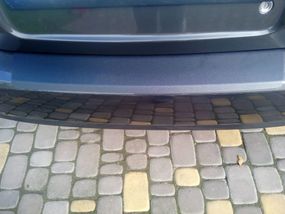 Накладка на задний бампер с загибом Пластик Глянец, Седан - 4 дверный для Chevrolet Aveo T250 2005-2011 гг.