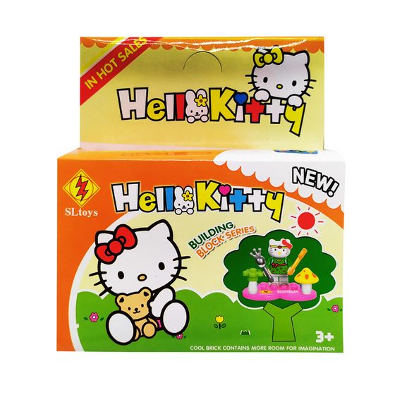 Конструктор дитячий Hello Kitty ігровий конструктор Котик для дівчат розвиваючий конструктор дитячий
