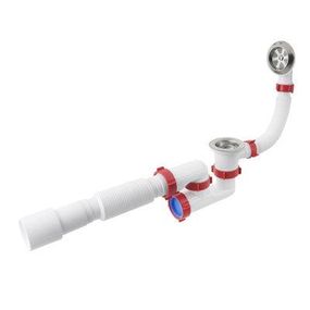 Сифон для ванни Polmark з ревізією/з випуском 1 1/2" перел і гофр 40x40/50 PM 40 SF 30 02