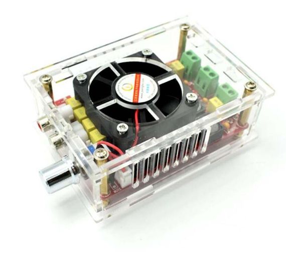 Xh A101 Высокопроизводительная цифровая плата усилителя Tda7498 с корпусом и вентилятором 2 * 100 Вт