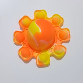 Игра антистресс №19 Pop it (Поп ит) Брелок, D=18см, в кульке Оранжевый