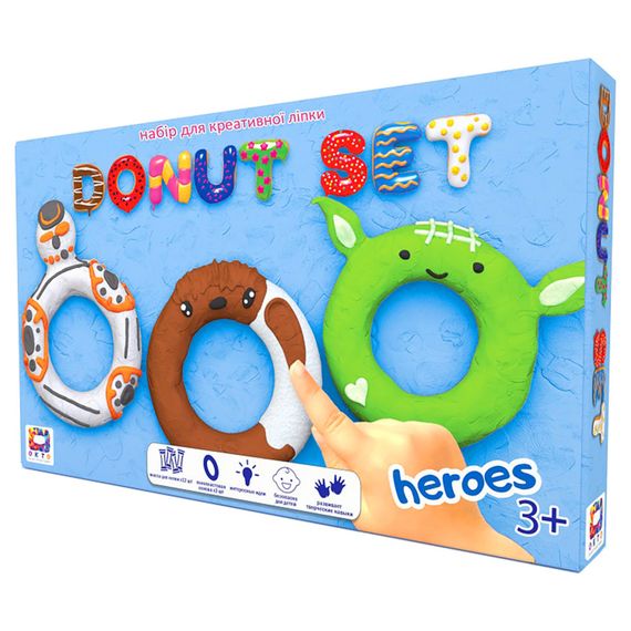 Набір для креативного ліплення TM Moon Light Clay Donut Set HEROES легкий стрибаючий пластилін - РУС 70089 | Зображення 2