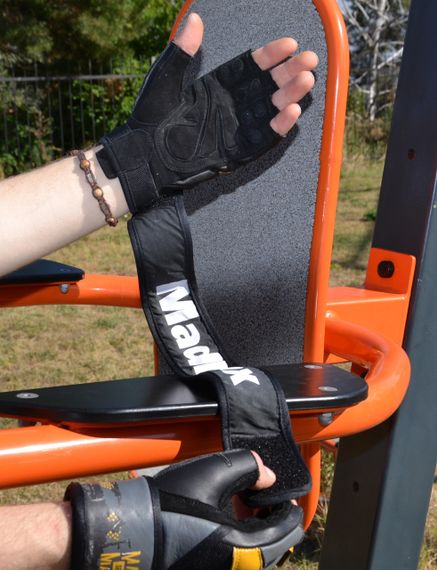 Рукавички для фітнесу MadMax MFG-880 Signature Black/Grey/Yellow XXL | Зображення 6