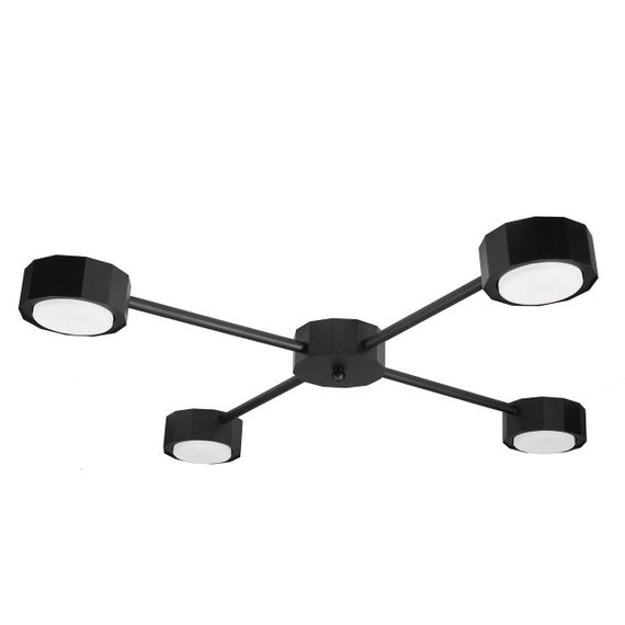 Люстра (світильник стельовий) Quant GX53 C4350 Чорний, Atmolight
