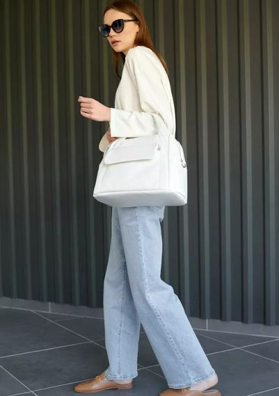 Жіноча спортивна cумка Sambag Vogue BKS біла 37 х 25 х 16 см (90153008) | Зображення 2