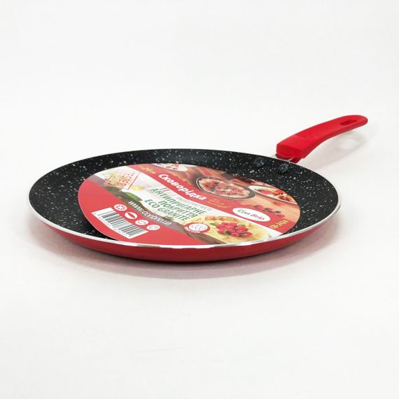 Сковорода млинець 24 см з антипригарним покриттям Con Brio CB-2424 для всіх видів плит. NL-192 Колір: червоний | Зображення 2