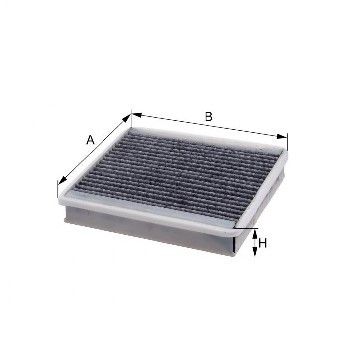 Фильтр салона угольный Smart 450 98-07, Hengst, E964LC,