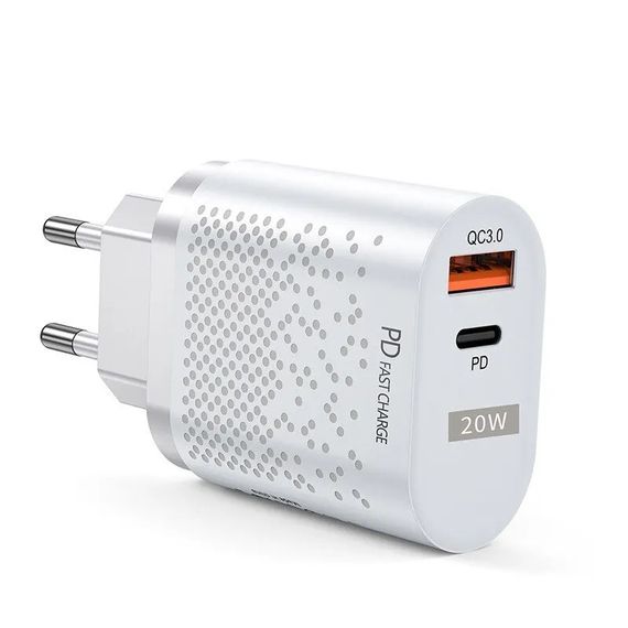 Сетевой адаптер pd 20w Type C и 1 USB зарядное устройство | Зображення 5