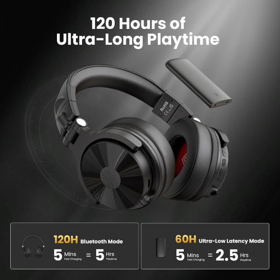 Гарнітура OneOdio Studio Max 1, Bluetooth, Hi-Res Wireless/LDAC +3,5мм/6,35мм Audio | Зображення 6