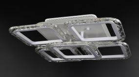 Люстра світлодіодна стельова LED світильник для квартири на стелю лед з пультом 26089 Білий 10х38х38 см.