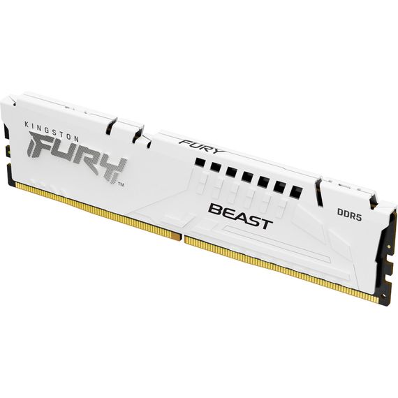 Модуль пам'яті для комп'ютера DDR5 16GB 5600 MHz FURY Beast White Kingston Fury (ex.HyperX) (KF556C40BW-16) | Зображення 1