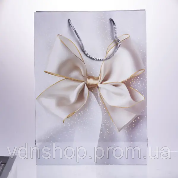 Набор подарочных пакетов из бумаги 12 шт Бант 30×12×42 см HP-10359-14 | Зображення 6