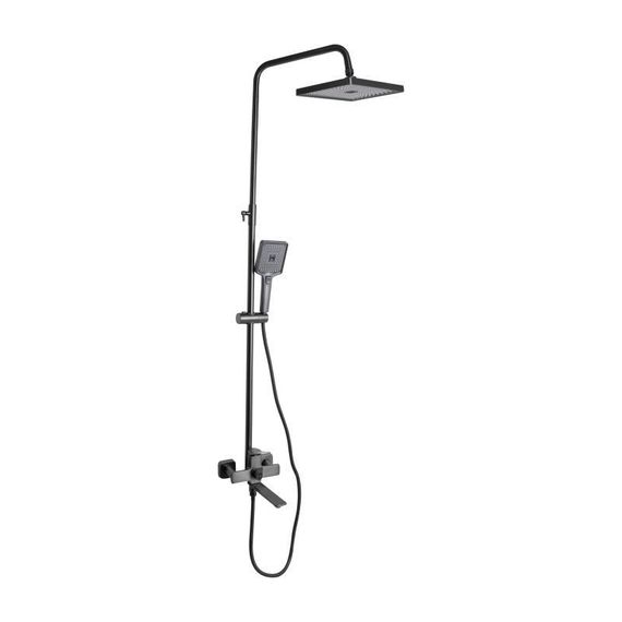 Душевая система универсальная Qtap Presto на три потребителя (с изливом) QTPRE111GRP45585 Graphite