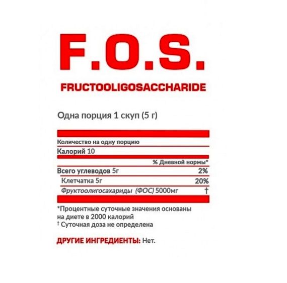 Ензими для спорту Nosorog Nutrition F.O.S. 200 g /40 servings/ Pure | Зображення 1