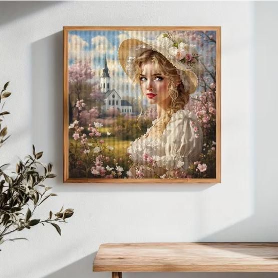Набор для вышивки крестом JOZYSH «Весеннее вдохновение» 14CT, 40x40 см, канва Аида с нанесенным рисунком | Зображення 5