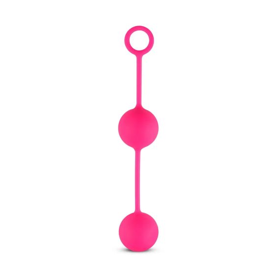 Вагінальні кульки зі зміщеним центром ваги Love Balls With Counterweight - Pink Sex Aura