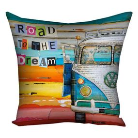 Подушка габардинова з принтом Road to the dream 40x40 (4P_OS157)