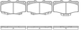 Колодка гальм. диск. LAND CRUISER 90 (0496-1202), 80 (0190-1297) передн. (вир-во REMSA) REMSA 031504 на VW TARO