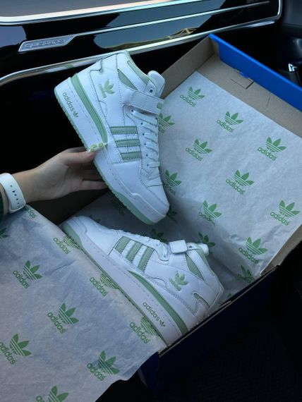 Зимові жіночі кросівки Forum 84 High BWhite Olive Fur , В'єтнам 36 23 см | Зображення 5