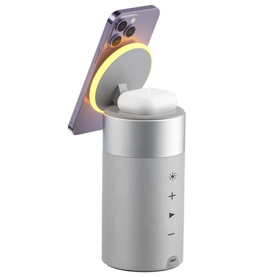 БЗП WIWU Wi-W022 3 in 1 Wireless Charger+Bluetooth Speaker White | Зображення 2