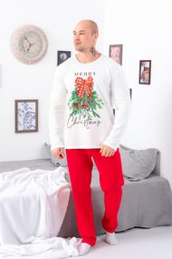Піжама чоловіча "Family look" Носи своє 46 Білий (p-12558-140871)