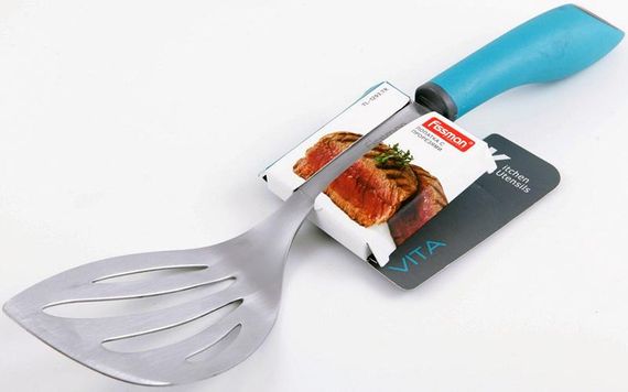 Лопатка з прорізами Fissman Vita 33см з нержавіючої сталі | Зображення 1