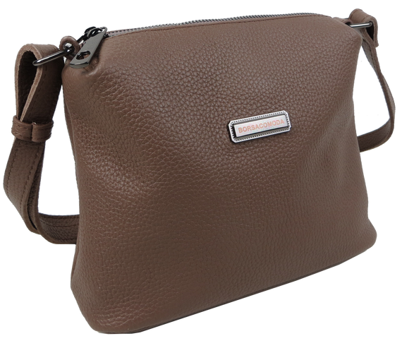 Жіноча наплічна шкіряна сумка Borsacomoda бежева