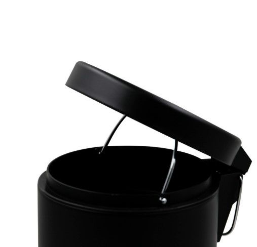 Відро для сміття кругле Zerix Solo-TC0107 Black 7 л чорне (ZX5900) | Зображення 3