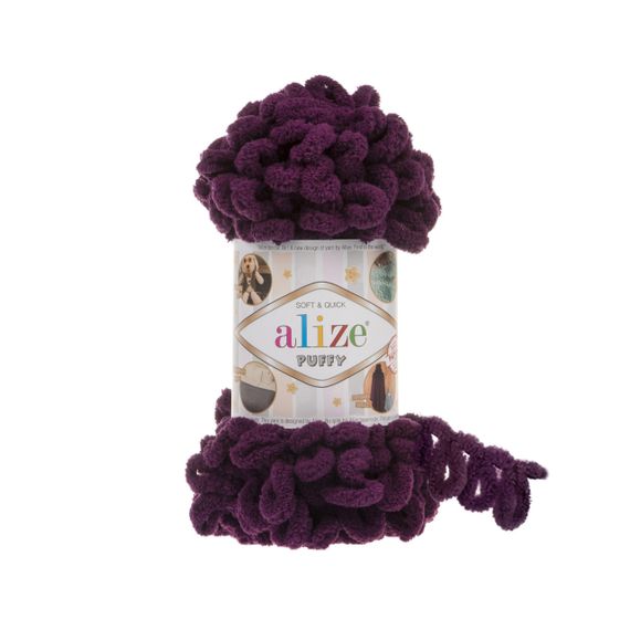 Пряжа Alize Puffy 111 ализе пуффи плюшевая