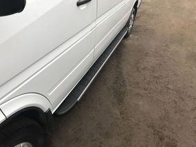 Бокові пороги Duru (2 шт., алюміній) Довга база для Volkswagen LT 1998-2024 рр