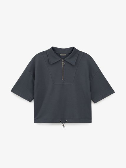 Футболка-поло однотонна жіноча GENUA G01111-0011K 2XL Графітовий shop (2000999632204)