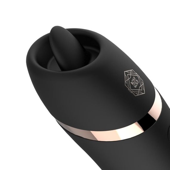 Міні-вібратор з язичком Rosy Gold - Vibrating & Licking Dual Stimulator Sex Aura | Зображення 8
