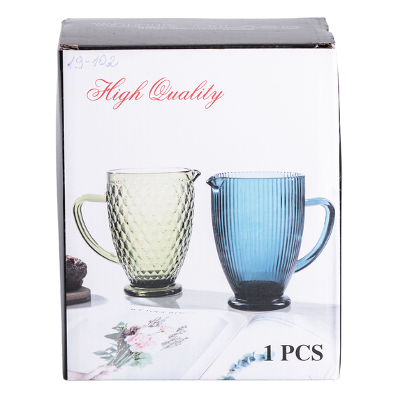 Кувшин для напитков 1 литр для компота, мохито, лимонада, сангрии прозрачный стеклянный кувшин с ручкой HP-19-102 | Зображення 4