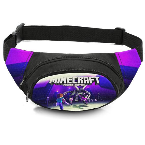 Сумка-бананка детская с принтом Minecraft поясная сумка для мальчика (4525)