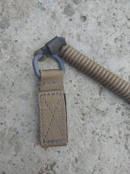 Шнур страхувальний кручений Тренчик-карабін економ (паракорд, койот) MAS | Зображення 1